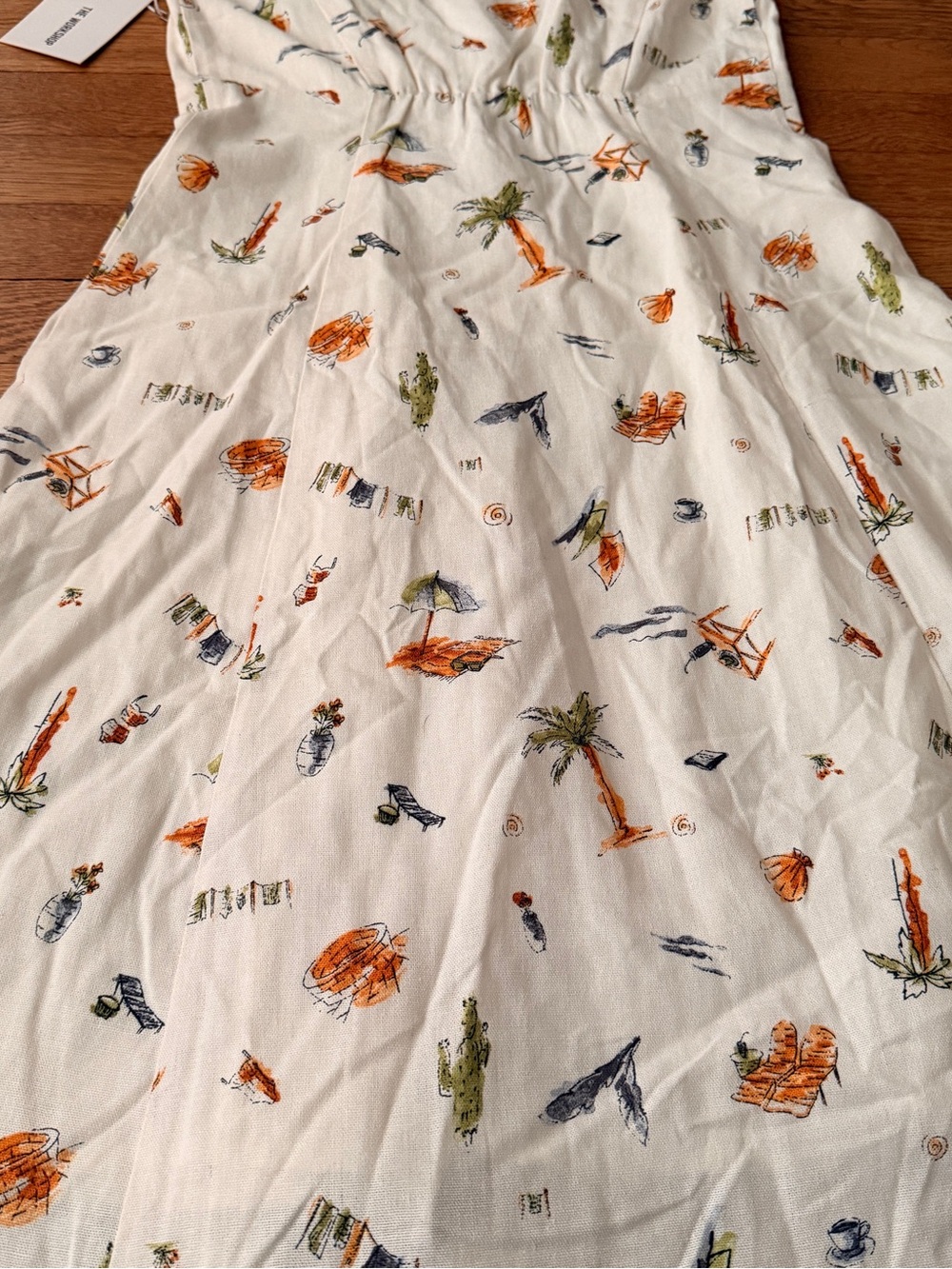 Sleeveless Cream Floral Print Maxi Dress - Picture 6 of 6